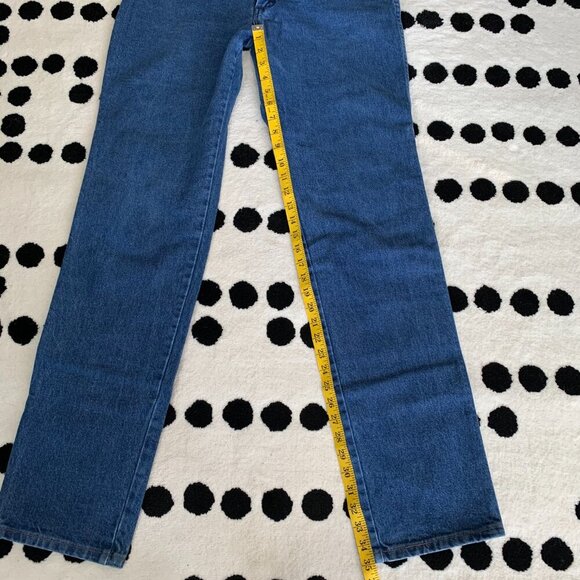 Wrangler Vintage Dark Wash Denim 12MWZG Straight Western Jeans - Picture 16 of 16